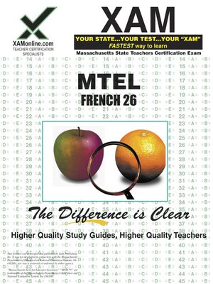 cover image of MTEL French Sample Test 26